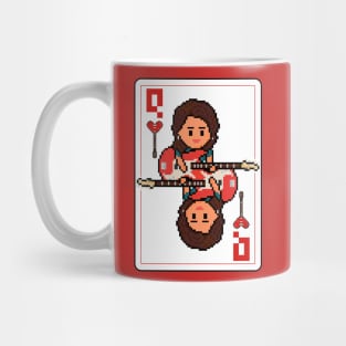 Pixelrockstars Queen of Hearts Playing Card Mug